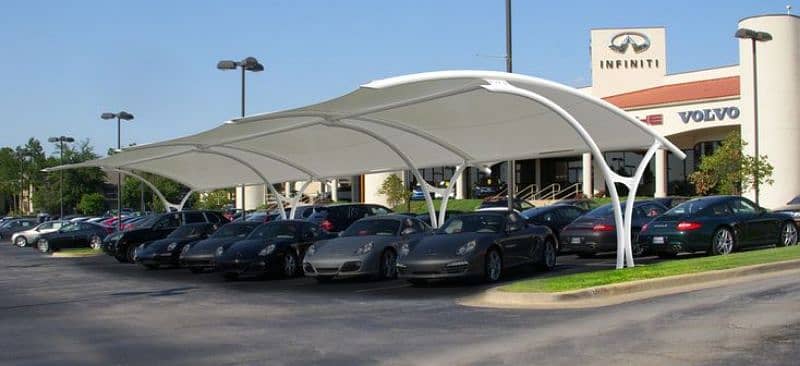 Car parking sheds in Pakistan - New parking design- Swimming pool shed 0