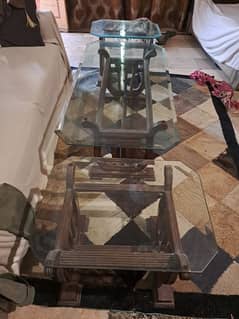 drawing room centre table with two side tables urgent sale 0