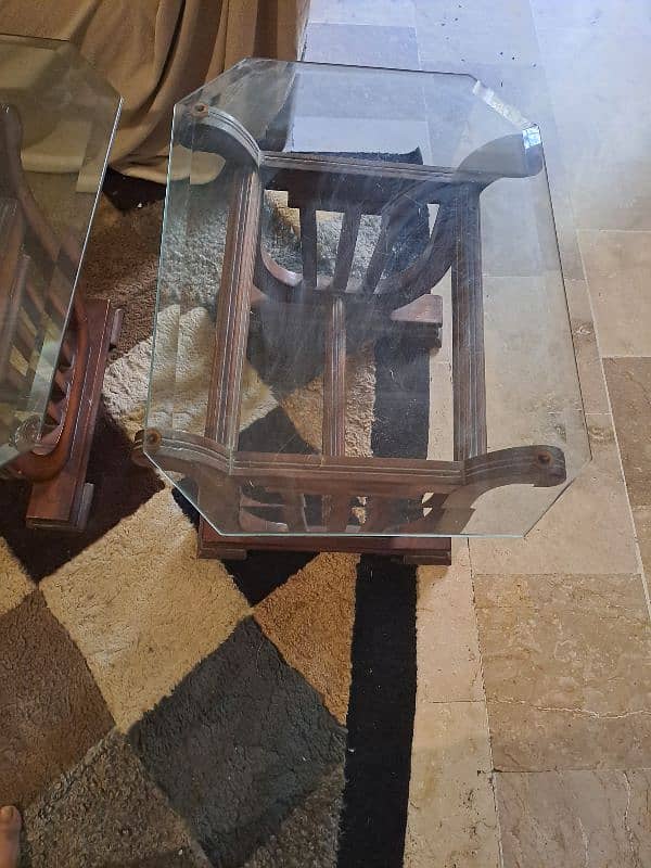 drawing room centre table with two side tables urgent sale 3