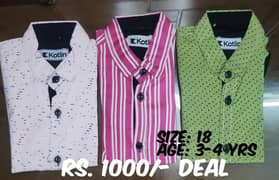 kids boys cotton shirts deals in 1000