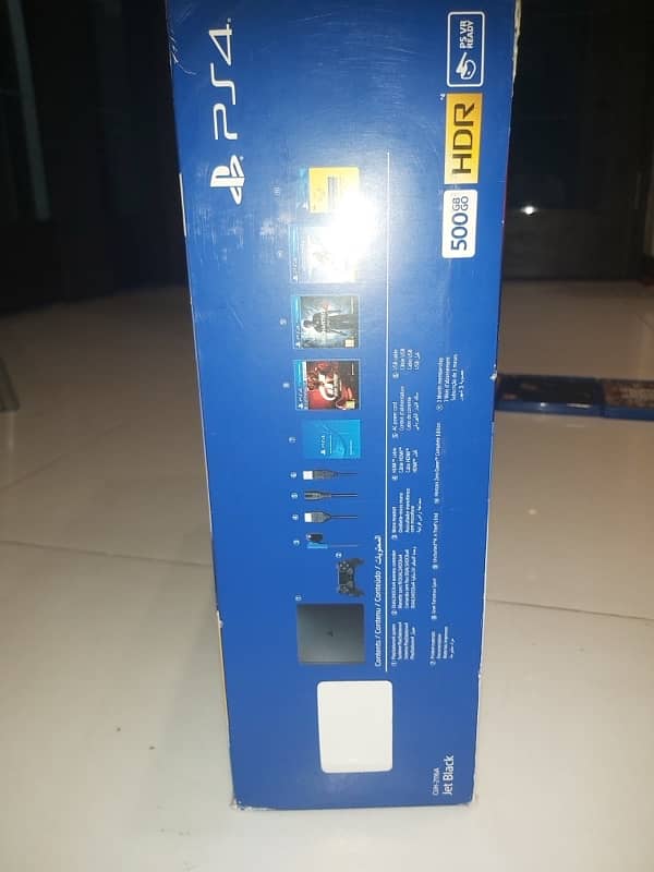 PS4 SLIM 500 GB 10/10 ORIGINAL BOX CABLES + 2 CONTROLLERS + 5 GAMES 15