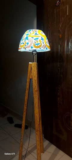 floor lamp with camel skin customised shade