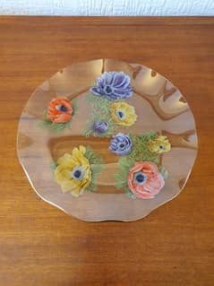 Decorative Plate Hand Made Glass