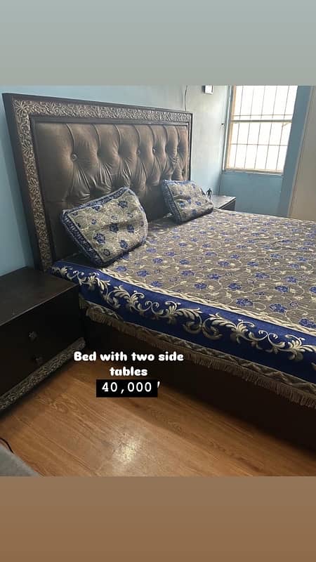 Bed with two side tables 1