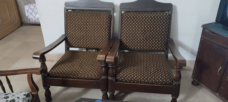 Wooden Sofa Set For Sale 1