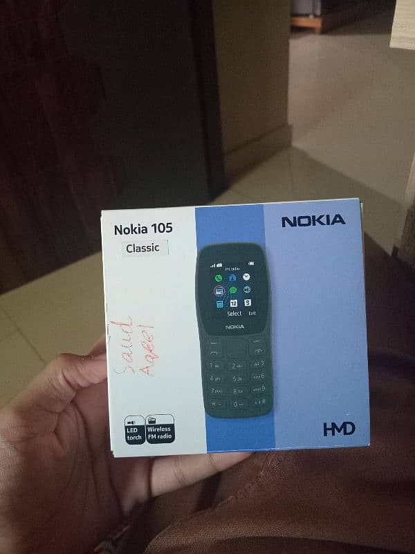 NOKIA 105 CLASSIC CHARCOAL COLOUR WITH BOX WITH FREE COVER 15