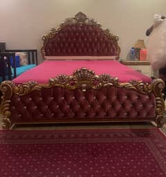 Bed and side tables,  Spring Mattress Dressing Table with chair