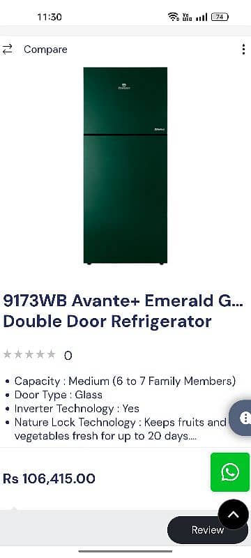 dawlance 9173wb emerald green GD INVERTER 1