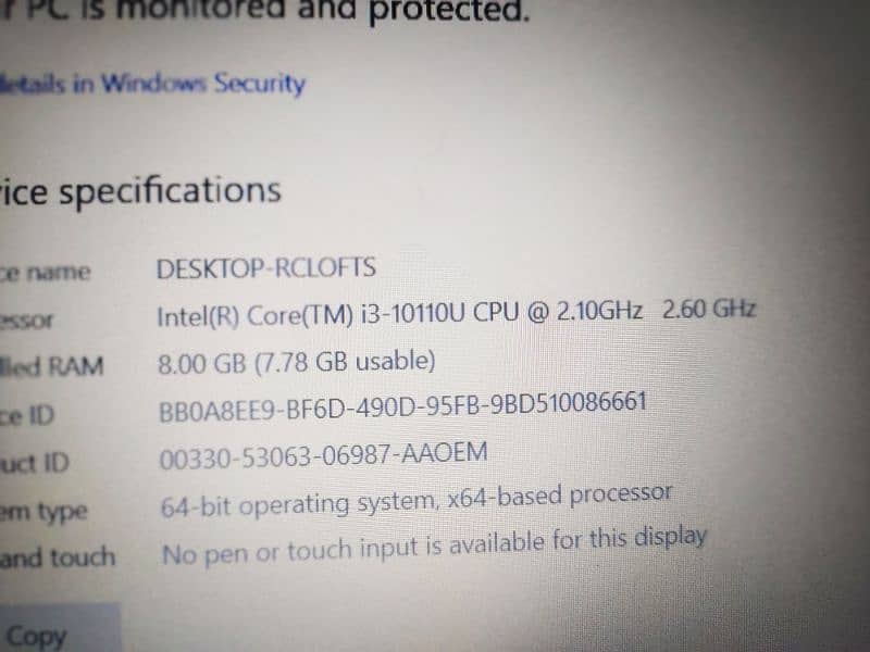 Lenovo E15 Cor i3 10gen 6