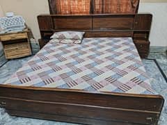 wooden double bed for sale