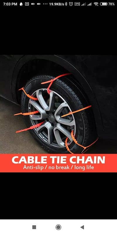 10pcs Universal Anti-Slip Car SUV Plastic Winter Tire Snow Chain 1