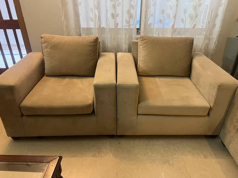 Beige/cream 5 Seater Sofa 0