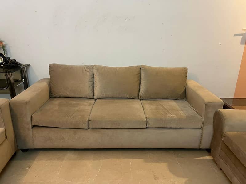 Beige/cream 5 Seater Sofa 1