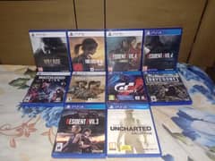 Resident Evil 3,4,8,DaysGone,Last of us,Uncharted,Gran Turismo Ps4,Ps5