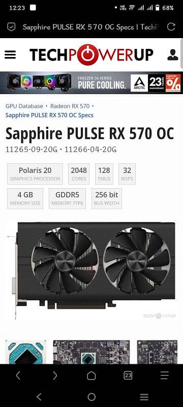 Sapphire Pulse RX570 OC 4GB 256Bit 3