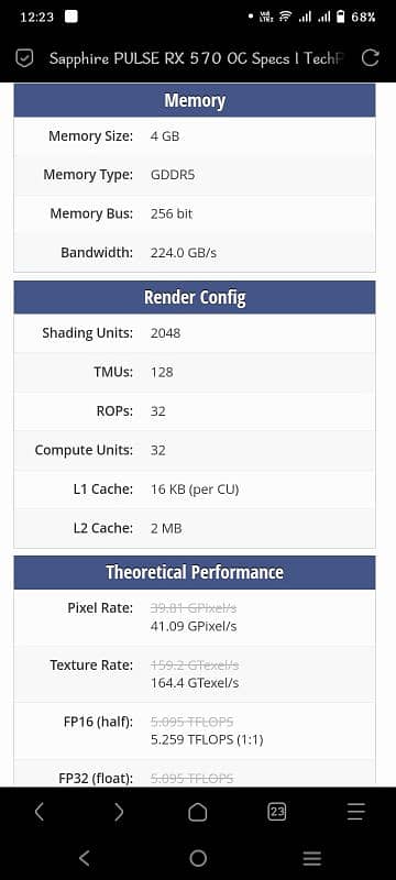 Sapphire Pulse RX570 OC 4GB 256Bit 5