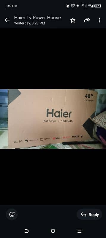 Haier Smart LED 40 Android 6 month use Mint condition 100%sield 1