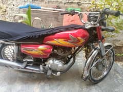 honda 125 model 2021 Red color Karachi number