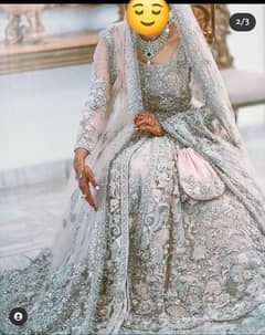 bridal valima lehnga with gown for sale