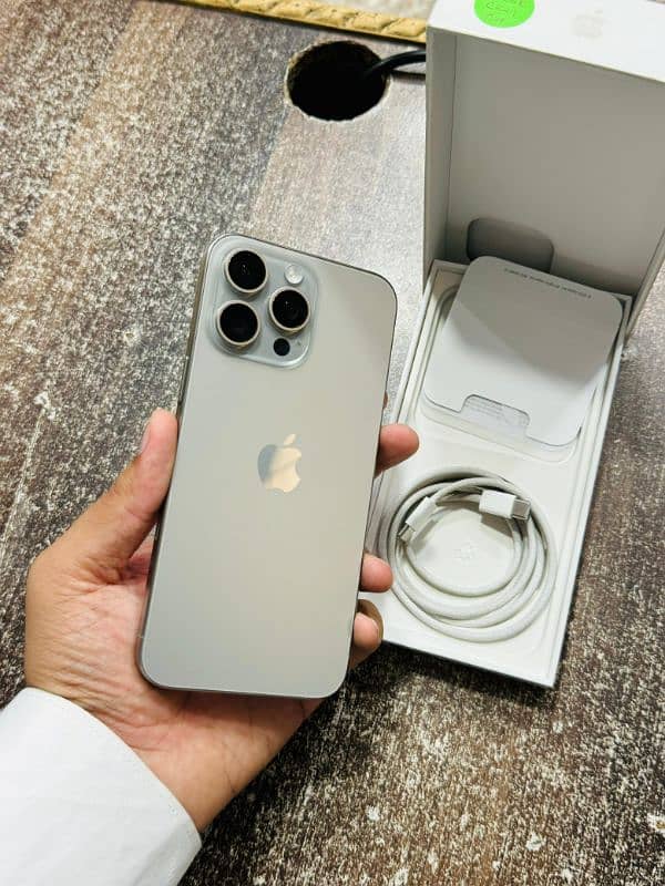 iphone 15 Pro Max Natural Just Box Opened 1