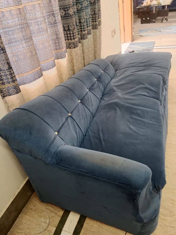 Blue sofa set used for sale 2