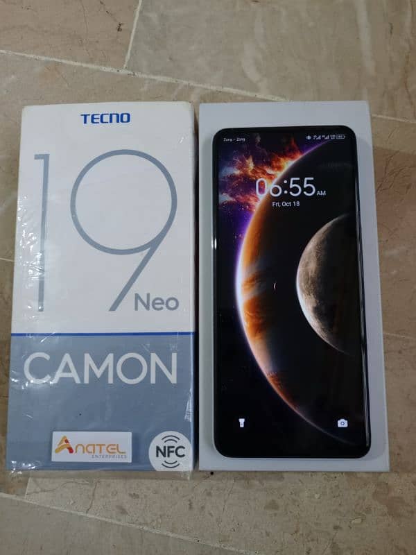 camon 19 neo 6+5gb 128gb with box 12