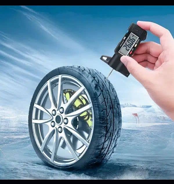 Digital Car Tyre Tire Tread Depth Gauge Meter Measurer Tool Cali 3