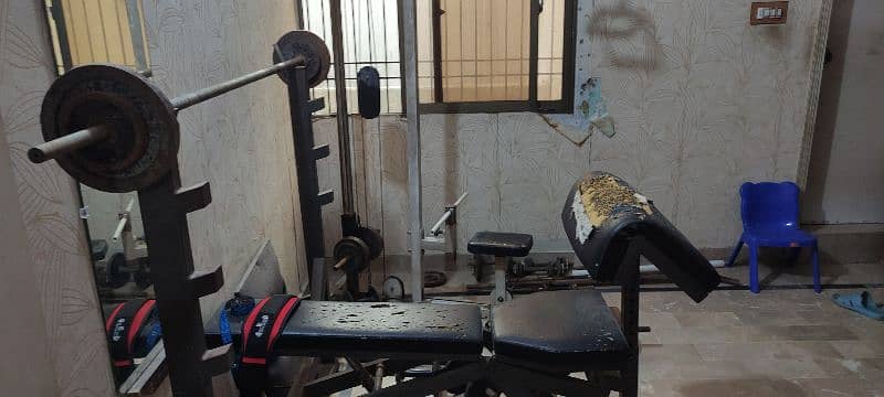 commercial bench press 14 gauge latpull down pulley and rowing 2