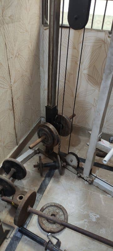 commercial bench press 14 gauge latpull down pulley and rowing 9