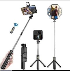 Foldable Selfie stick With LED Light