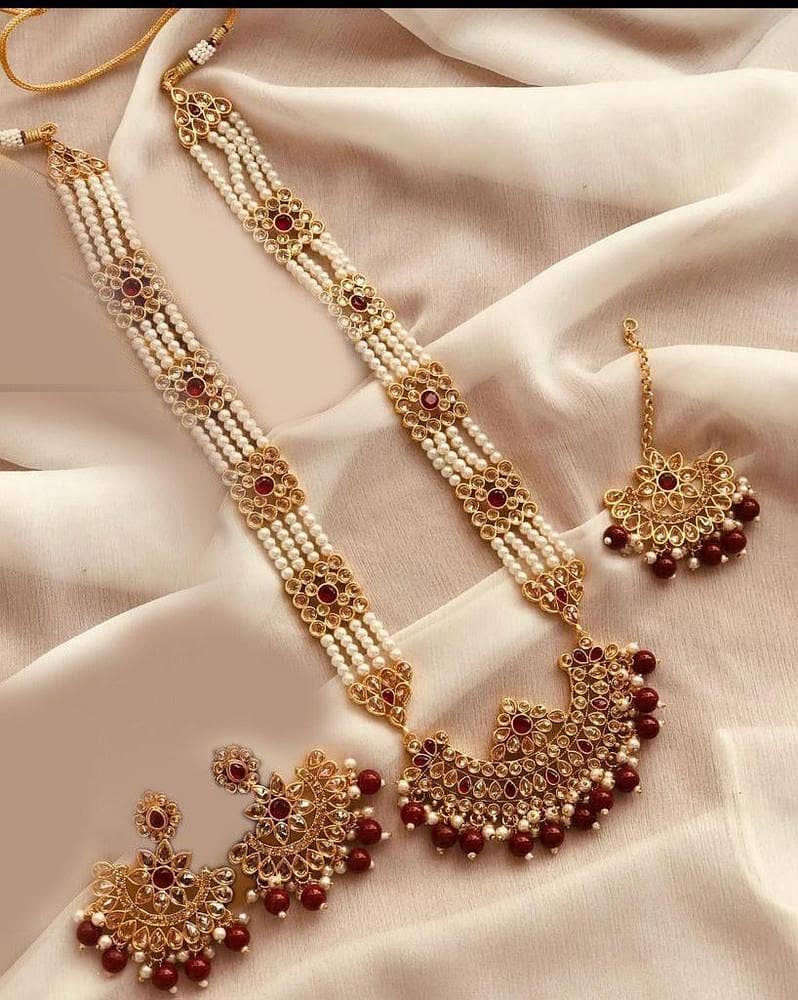 Gold Plated Zircon Artificial Jewelry Set | Elegant Pendant Set for Wo 16