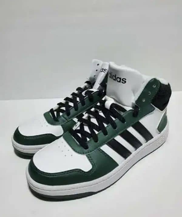 Adidas Hoops 2.0 Mid Men’s Basketball Shoes Pine Green White FW5995 1