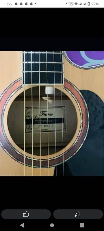 Semi acoustic jumbo size professional faires guitar 1