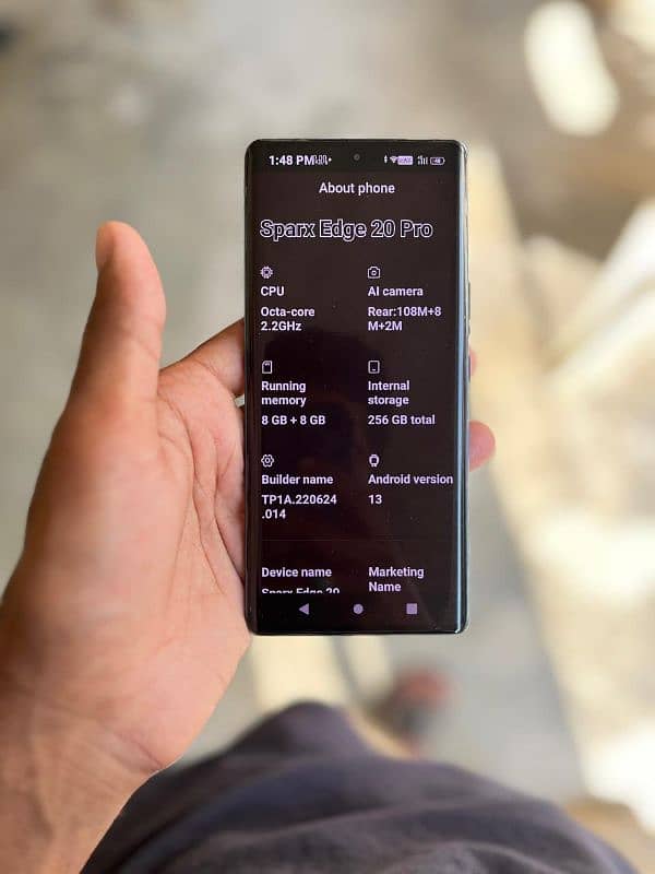 sparx edge 20 pro 8+8/256gb full box for sale 4