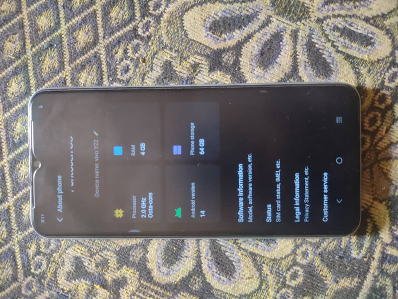 vivo y 22 with box urgent sale 1