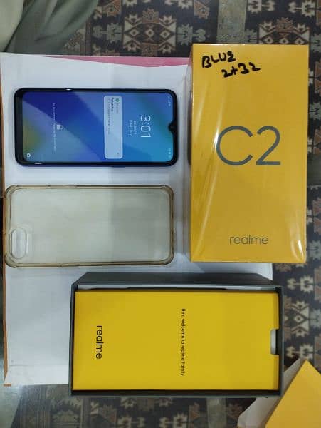 REALME C2 10/10 WITH ORIGINAL CHARGER COMPLETE BOX 0309,,30,,90,,482 7