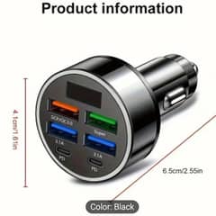 Car Charger Fast 4 ports Full in just 30 minutes Original copper 100%