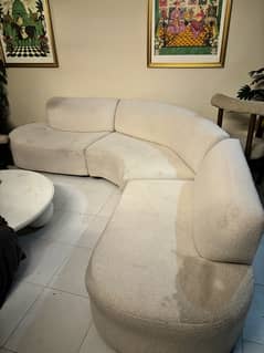 L shaped Towel Velvet Sofa