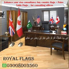 All Country Flags & Poles for Visa Consultancy Office & Travel Offices