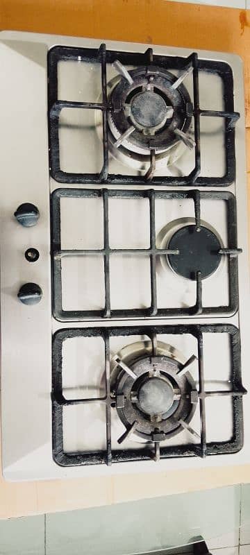 Gas Hob in Steel 1