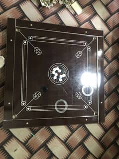 black Carrom board fully smooth with 3 rings and powder