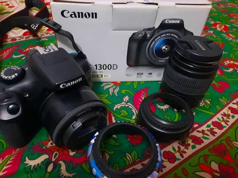 Canon 1300D 18-55 / 50mm 1.8 lens 0