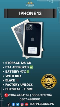 IPHONE 13 PTA APPROVED 0