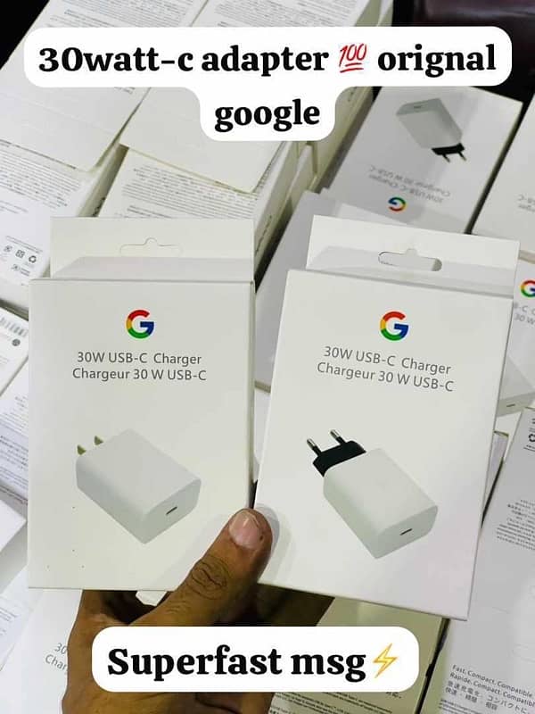 Google Pixel 100% Original Three Pin 30W Charging Adapter 3