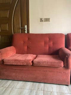 6 Seater Sofa Set - Rusty Orange Colour