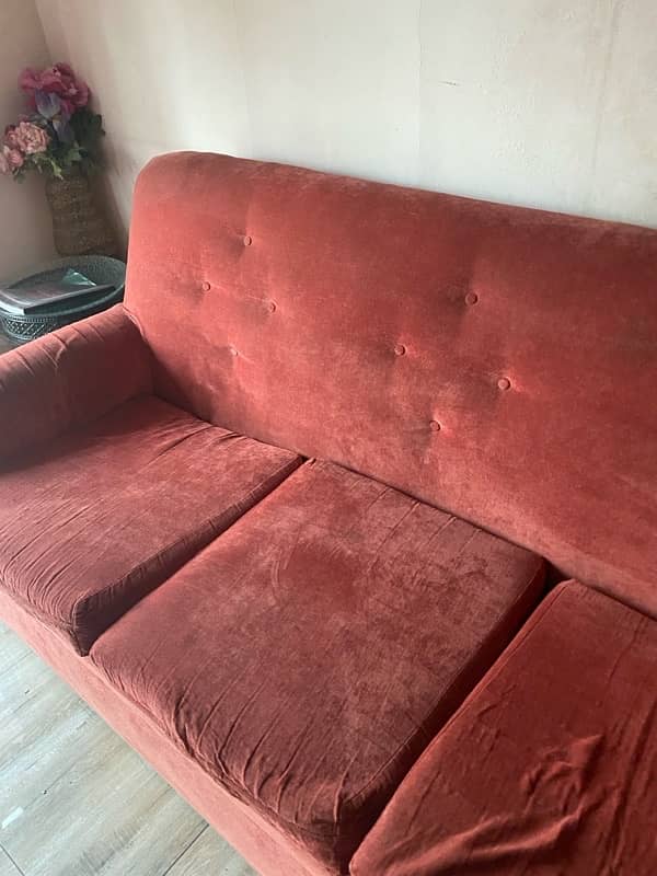 6 Seater Sofa Set - Rusty Orange Colour 6