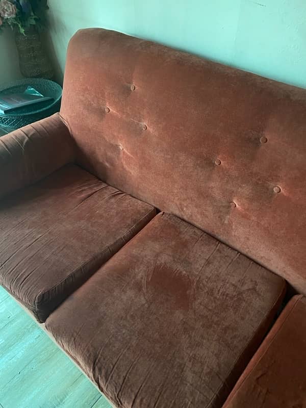 6 Seater Sofa Set - Rusty Orange Colour 7