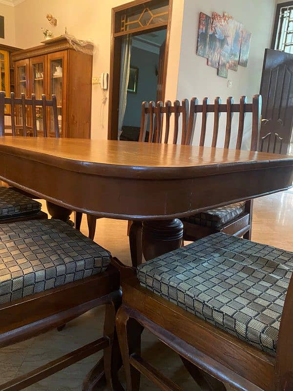 Dining Table (Original Sheesham wooden handmade Table) with 6 chairs 1