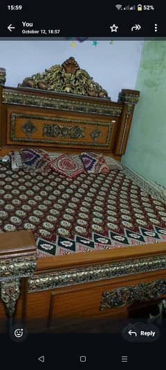 wooden bed