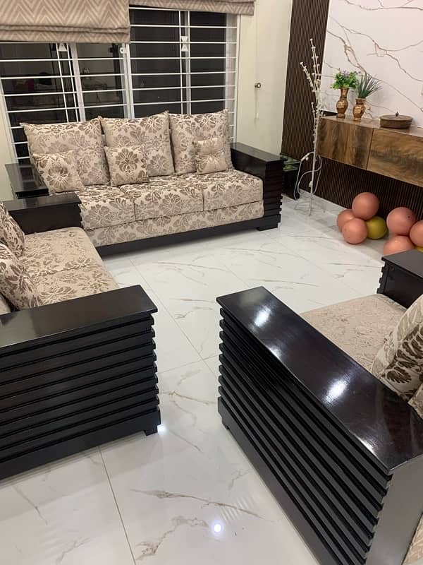 3 Piece Solid Wood Sofa Set just like new for Sale 3